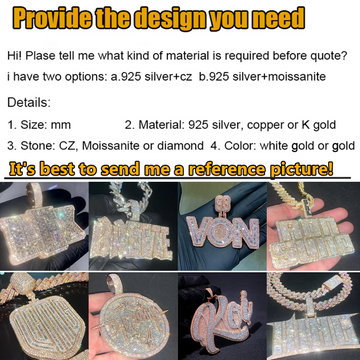 Custom Moissanite Letter Pendant – Personalized Initial Bling